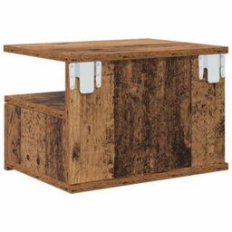 Berkfield Floating Nightstands 2 Pcs Old Wood 40X31X27 Cm Engineered Wood - thumbnail 8