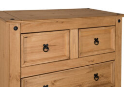 Mercers Furniture Corona Compact 2+3 Chest Of 5 Drawers Solid Wood Pine Wooden With Mexican Styling - thumbnail 4
