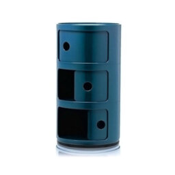 Living And Home Blue Cylindrical Multi Tiered Plastic Bedside Storage Drawers Unit Drawer Bedside Chest 58Cm H - thumbnail 5