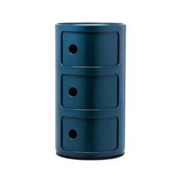 Living And Home Blue Cylindrical Multi Tiered Plastic Bedside Storage Drawers Unit Drawer Bedside Chest 58Cm H - thumbnail 3