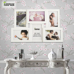 Arpan Collage Multiple Picture Frames For 6 Photos In 4 X 6 Inches Wooden, Mdf Wall Mounting Frame (White) - thumbnail 2