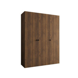 Arte Parma 150Cm Oak Walnut Hinged Door Wardrobe With Zoned Storage - thumbnail 2