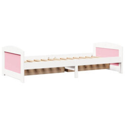 Berkfield Day Bed With 2 Drawers Without Mattress Irun White&pink 90X200 Cm - thumbnail 8