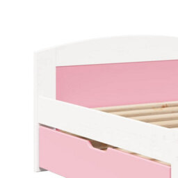 Berkfield Day Bed With 2 Drawers Without Mattress Irun White&pink 90X200 Cm - thumbnail 9