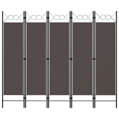Vidaxl 5-Panel Room Divider Anthracite 200X180 Cm Room Dividers - image 1
