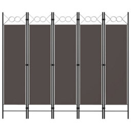 Vidaxl 5-Panel Room Divider Anthracite 200X180 Cm Room Dividers - thumbnail 1