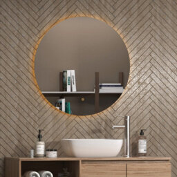 Royal Bathrooms Enso 800 X 800mm Round Led Illuminated Anti-Fog Mirror With Touch Sensor - thumbnail 6