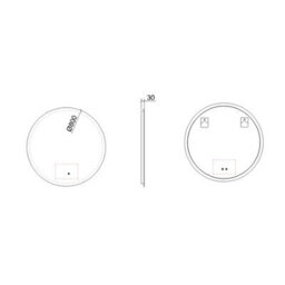 Royal Bathrooms Enso 800 X 800mm Round Led Illuminated Anti-Fog Mirror With Touch Sensor - thumbnail 8