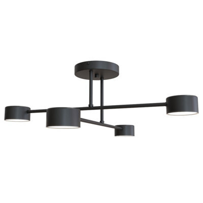 Emibig Lighting Emibig Halo Ceiling Lamp 4 X Gx53 Black - image 1