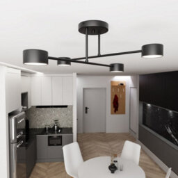 Emibig Lighting Emibig Halo Ceiling Lamp 4 X Gx53 Black - thumbnail 6