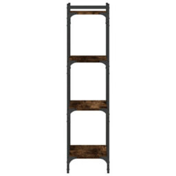 Berkfield Bookcase 4-Tier Smoked Oak 40X30X120 Cm Engineered Wood - thumbnail 5
