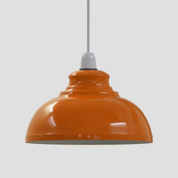29Cm Orange Lamp Shade Metal Ceiling Light Shade Modern Pendant Lampshade E27 Easy Fit