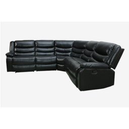 Furniture in Fashion Sorreno Bonded Leather Recliner Corner Sofa In Black - thumbnail 5