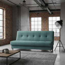 Enduro Xi Living Room Sofa Bed With Click Clack Sleeping Function Storage Wooden Frame 195X90X85Cm Mint - thumbnail 1