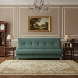 Enduro Xi Living Room Sofa Bed With Click Clack Sleeping Function Storage Wooden Frame 195X90X85Cm Mint - thumbnail 2