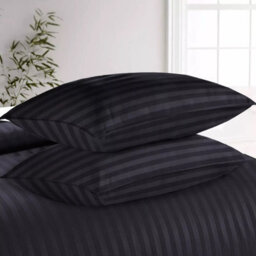 Ameha Pillowcase Pair Black Microfiber Stripe Pillowcase Envelope Closure Pillowcase,machine Washable Bedding Pillow Cover 50X75Cm - thumbnail 8
