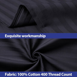 Ameha Pillowcase Pair Black Microfiber Stripe Pillowcase Envelope Closure Pillowcase,machine Washable Bedding Pillow Cover 50X75Cm - thumbnail 6