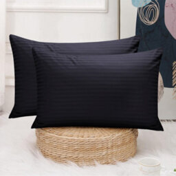 Ameha Pillowcase Pair Black Microfiber Stripe Pillowcase Envelope Closure Pillowcase,machine Washable Bedding Pillow Cover 50X75Cm - thumbnail 7
