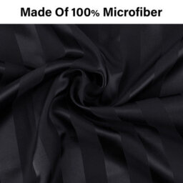 Ameha Pillowcase Pair Black Microfiber Stripe Pillowcase Envelope Closure Pillowcase,machine Washable Bedding Pillow Cover 50X75Cm - thumbnail 4
