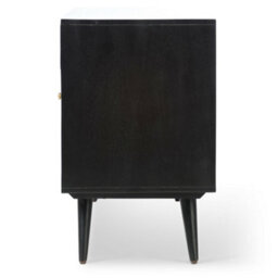 Desser Manhattan Sideboard 3 Door Mango Wood & Cane Webbing In Black H70Cm X W145Cm X D45Cm - thumbnail 3