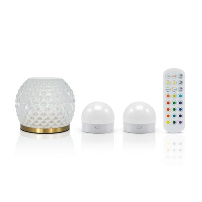Auraglow Omniance Aurelia Rechargeable Wireless Table Lamp With Remote - 1 Lamp, 2 Light Sources, 1 Remote - image 1