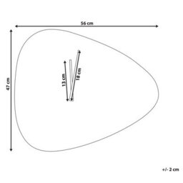 Wyld And Coco Nobletime Wall Clock, Dark Brown Mdf, Irregular Shape With Gold Hands, W56 X H47Cm - thumbnail 4
