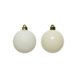 Decoris 30 Wool White Christmas Tree Baubles Shatterproof Hanging Decoration 4Cm 5Cm 6Cm - thumbnail 6