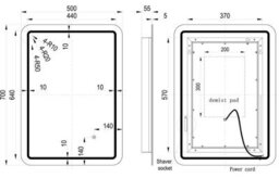 Aquarius Muse 500 X 700mm Rectangle Front-Lit Led Mirror Aqmu0078 - thumbnail 4
