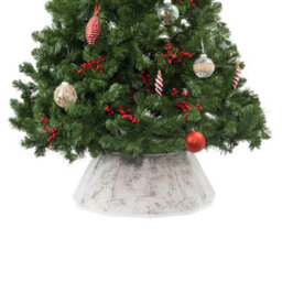 Christmas Village Silver Velvet Christmas Tree Skirt 68Cm Foldable Design W/ Closure Fits Tree Stands Up To 66Cm Holiday Décor