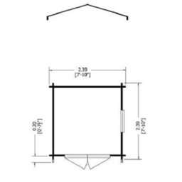 Shire Barnsdale Log Cabin Home Office Garden Room Approx 8 X 8 Feet - thumbnail 5