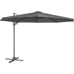 Loops Premium 3M Banana Parasol Grey - Easy Tilt & Swivel Garden Dining Patio Umbrella - thumbnail 1