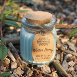 Serenityy Winter Berry Soy Pot Of Fragrance Candle In Blue Glass Jar With Cork Lid, 120G, 20-Hour Burn Time - thumbnail 4