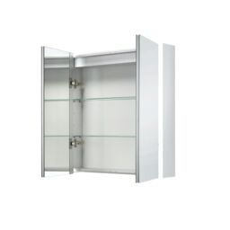 Sensio Ainsley Wall-Mounted Illuminated Mirrored Bathroom Cabinet With Shaver Socket (W)664mm (H)700mm - thumbnail 3