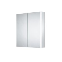 Sensio Ainsley Wall-Mounted Illuminated Mirrored Bathroom Cabinet With Shaver Socket (W)664mm (H)700mm - thumbnail 2