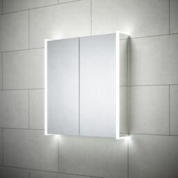 Sensio Ainsley Wall-Mounted Illuminated Mirrored Bathroom Cabinet With Shaver Socket (W)664mm (H)700mm - thumbnail 4