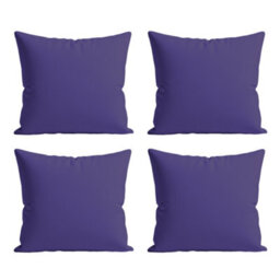 Waterproof Outdoor Garden Cushion Covers Patio Cushion Cover Cases Square Pack Of 4 Purple 45Cm X 45Cm - thumbnail 1
