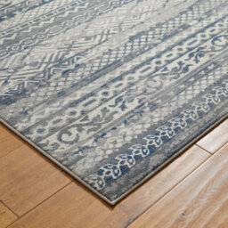 Modern Striped Easy To Clean Grey Contemporary Rug For Dining Room-240Cm X 340Cm - thumbnail 4