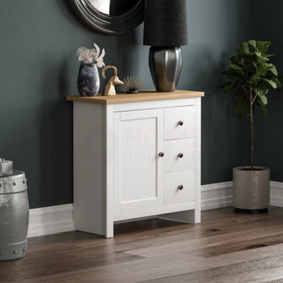 Lassic Vida Designs Arlington White 3 Drawer 1 Door Sideboard Storage Cabinet Cupboard - image 1