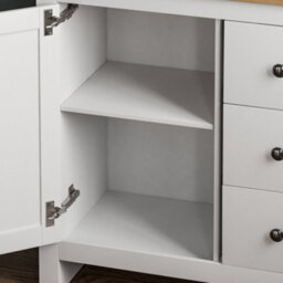 Lassic Vida Designs Arlington White 3 Drawer 1 Door Sideboard Storage Cabinet Cupboard - thumbnail 4