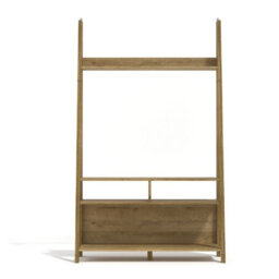 LPD Tiva Oak Ladder Tv Unit - Stylish Leaning Design With Shelving & Spacious Media Display W 105 X L 38.6 X H 175.4 Cm - thumbnail 4