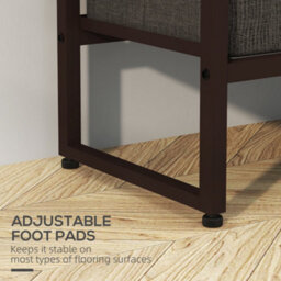 Homcom Clothes Hanging Rail With 3 Fabric Drawers Storage Shelves For Hallway - thumbnail 7