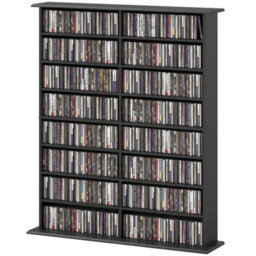 Black Blu-Ray Storage Tower With 12 Adjustable Shelves - thumbnail 6