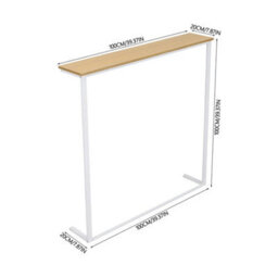 100Cm Long Slim Narrow Console Table Hallway Table Behind Sofa Storage Shelf - thumbnail 2