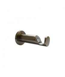 Antique Brass Quick Lock Cylinder Metal Curtain Pole Support Bracket Pair (28mm)