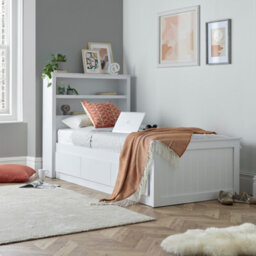 Bedmaster Enzo White Wooden 3 Drawer Bookcase Bed And Pocket Sprung Mattress - thumbnail 3