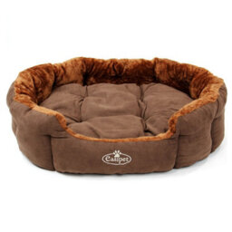 Actiaspet Brown Faux Suede Pet Bed Extra Large - thumbnail 7