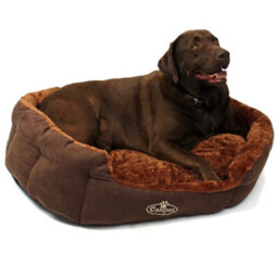 Actiaspet Brown Faux Suede Pet Bed Extra Large - thumbnail 1
