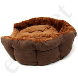 Actiaspet Brown Faux Suede Pet Bed Extra Large - thumbnail 8
