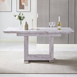Furniture in Fashion Lorence Extending Grey Dining Table With 4 Vesta Grey Chairs - thumbnail 5