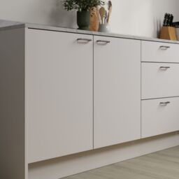 GoodHome Elcot Matt Pebble 3 Drawer Cabinet Front, Pack Of 3 (H)715mm (W)497mm (T)16mm - thumbnail 3